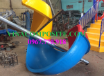 Máng xoắn trẻ em, cầu trượt máng xoắn 1 vòng  
